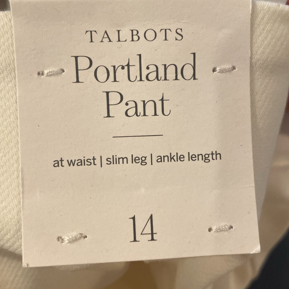 TALBOTS WOMENS PORTLAND PANTS IVORY - Picture 3 of 3